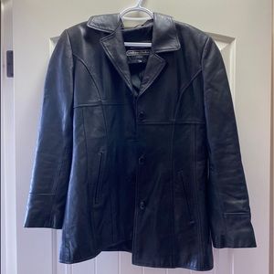 Women’s Black Leather Jacket (Canadian Made)